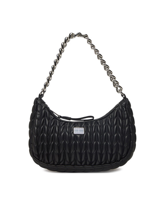 Tommy Jeans Дамска чанта Tjw Iconic Shoulder Quilted AW0AW17302 Черен за Жени цена