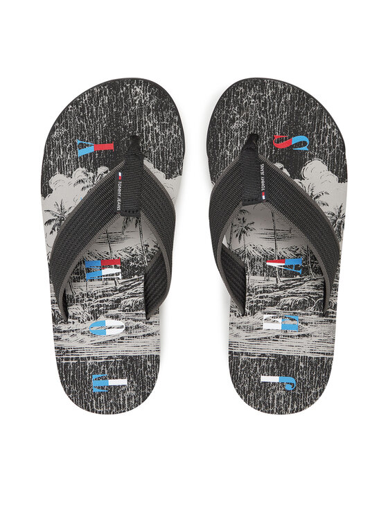 Tommy Jeans Джапанки Tjm Elevated Beach Sandal EM0EM01561 Черен за Мъже цена