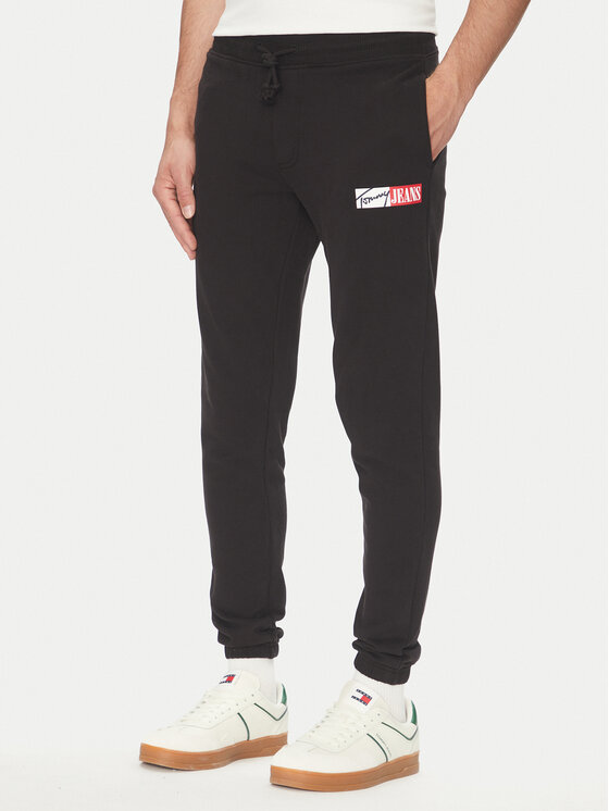 Tommy Jeans Долнище анцуг Entry DM0DM20277 Черен Slim Fit за Мъже цена