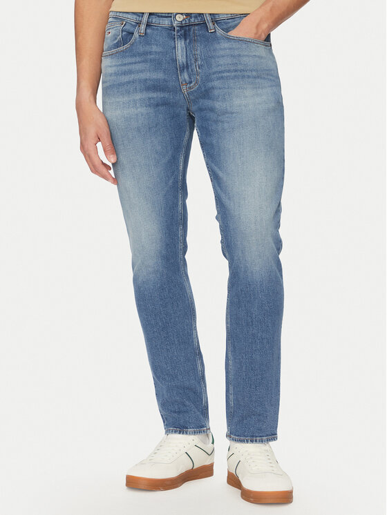 Tommy Jeans Дънки Austin DM0DM20987 Син Slim Fit за Мъже цена
