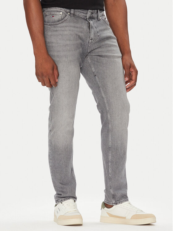 Tommy Jeans Дънки Austin DM0DM21231 Сив Slim Fit за Мъже цена