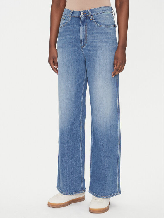 Tommy Jeans Дънки Claire DW0DW20048 Син Wide Leg за Жени цена