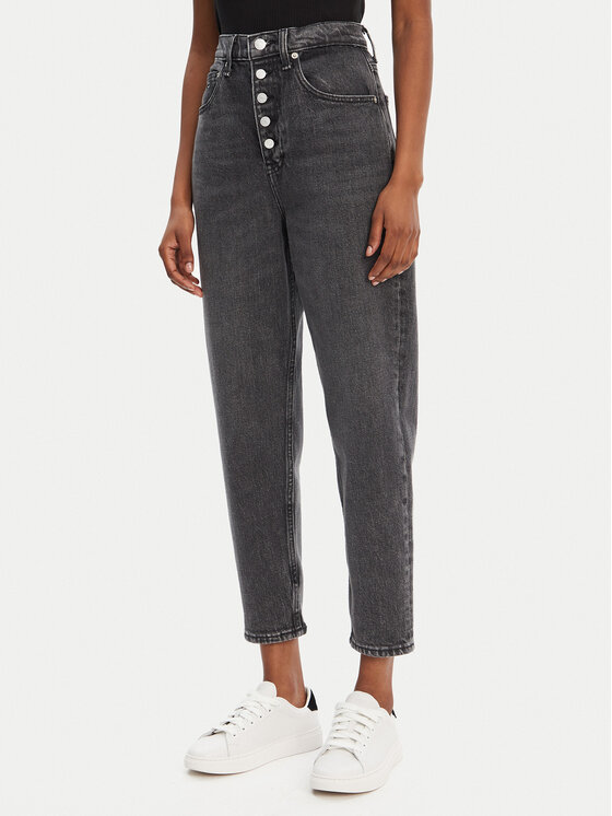 Tommy Jeans Дънки DW0DW21373 Сив Mom Fit за Жени цена