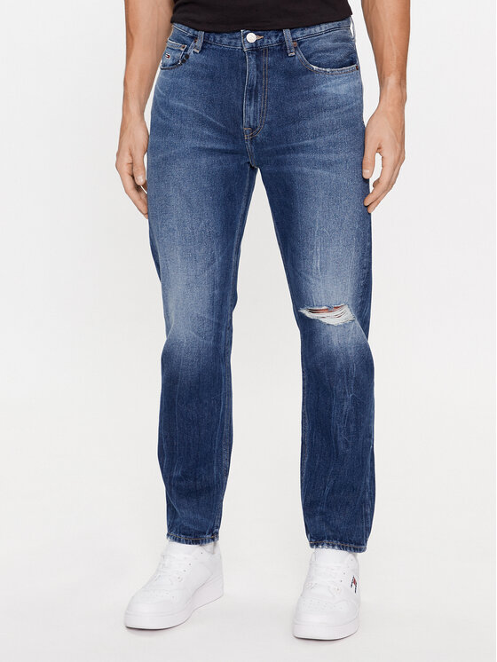 Tommy Jeans Дънки Dad DM0DM16654 Тъмносин Tapered Fit за Мъже цена