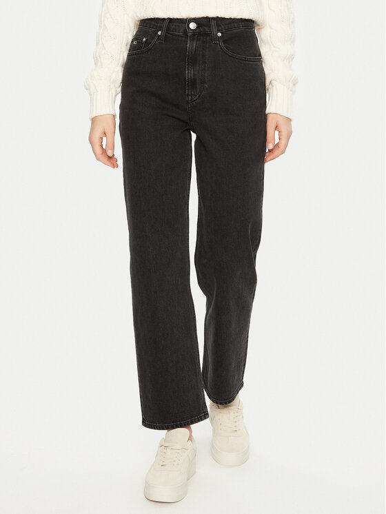 Tommy Jeans Дънки Layla DW0DW19577 Черен Straight Fit за Жени цена