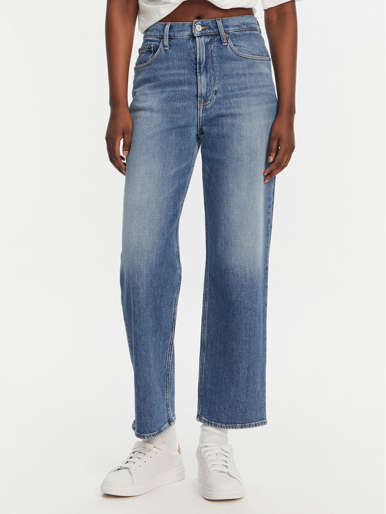 Tommy Jeans Дънки Layla DW0DW20644 Син Straight Fit за Жени цена