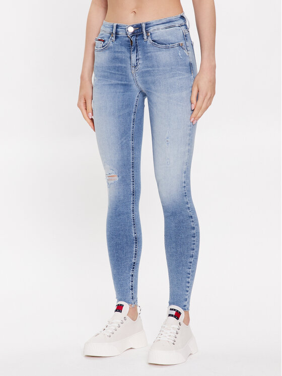 Tommy Jeans Дънки Nora DW0DW16043 Син Skinny Fit за Жени цена
