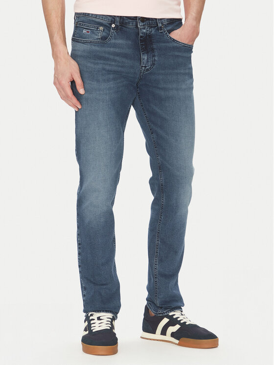 Tommy Jeans Дънки Scanton DM0DM21006 Тъмносин Slim Fit за Мъже цена