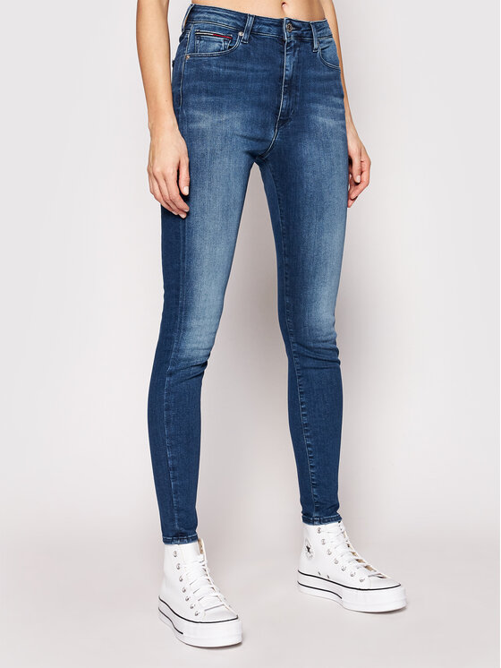 Tommy Jeans Дънки Sylvia DW0DW09215 Син Super Skinny Fit за Жени цена