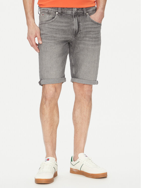 Tommy Jeans Дънкови шорти Ronnie DM0DM20946 Сив Slim Fit за Мъже цена