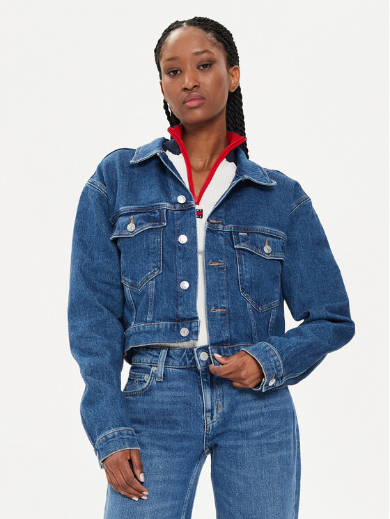Tommy Jeans Дънково яке Claire DW0DW18207 Син Regular Fit за Жени цена