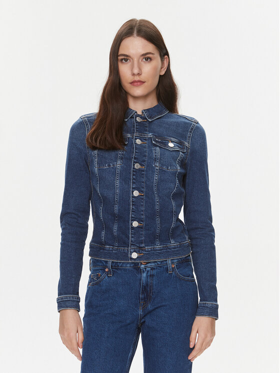 Tommy Jeans Дънково яке Vivianne DW0DW17215 Тъмносин Regular Fit за Жени цена