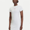 Tommy Jeans Ежедневна рокля Script DW0DW21186 Екрю Slim Fit за Жени цена