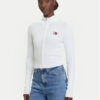Tommy Jeans Кардиган DW0DW20967 Бял Slim Fit цвят на ниска цена