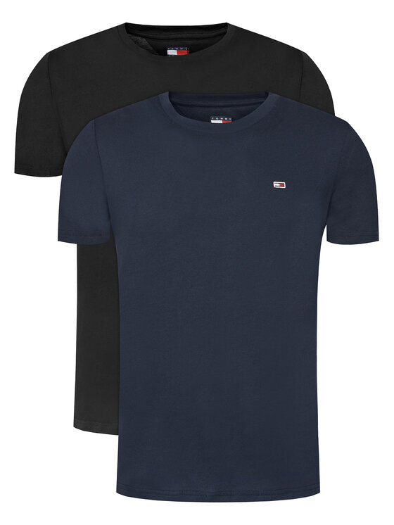 Tommy Jeans Комплект 2 тишъртки DM0DM20687 Цветен Slim Fit за Мъже цена