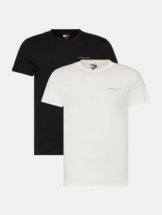 Tommy Jeans Комплект 2 тишъртки Linear DM0DM20353 Цветен Slim Fit за Мъже цена