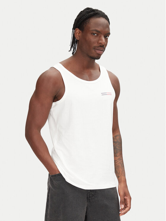Tommy Jeans Мъжки топ Entry Graphic DM0DM20790 Екрю Slim Fit за Мъже цена