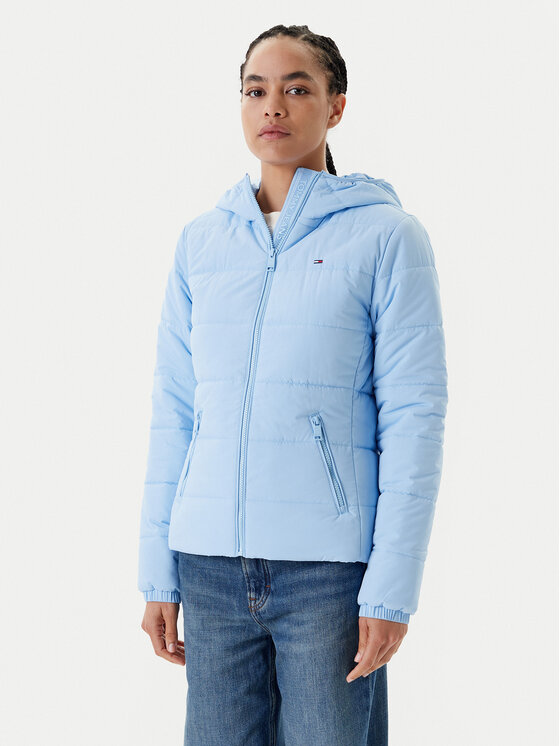 Tommy Jeans Преходно яке DW0DW20959 Светлосиньо Slim Fit за Жени цена