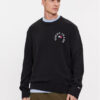 Tommy Jeans Пуловер Arched Graphic DM0DM16784 Черен Relaxed Fit цвят на ниска цена