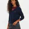 Tommy Jeans Пуловер Tjw Essential DW0DW18670 Тъмносин Regular Fit за Жени цена
