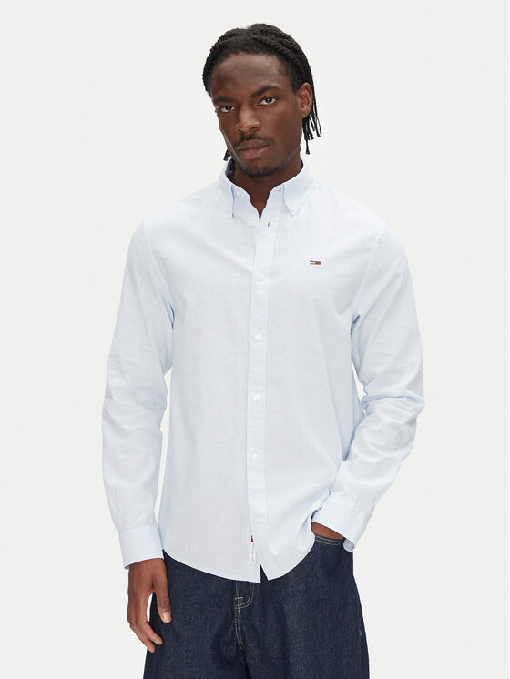 Tommy Jeans Риза DM0DM20875 Светлосиньо Regular Fit за Мъже цена