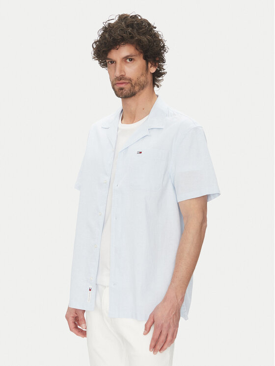 Tommy Jeans Риза DM0DM20895 Светлосиньо Regular Fit за Мъже цена