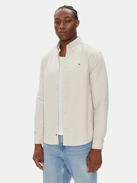 Tommy Jeans Риза DM0DM21298 Бежов Regular Fit за Мъже цена