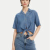 Tommy Jeans Риза DW0DW20603 Син Relaxed Fit за Жени цена