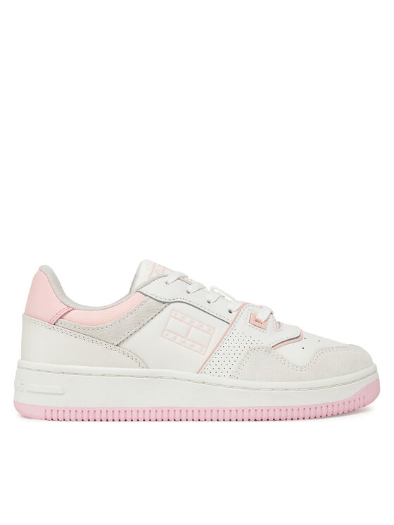 Tommy Jeans Сникърси Tjw Retro Basket Washed Suede EN0EN02773 Бял за Жени цена