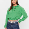 Tommy Jeans Суитшърт Elasticated Badge DW0DW16135 Зелен Relaxed Fit за Жени цена