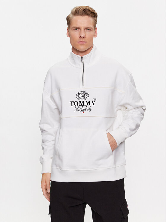 Tommy Jeans Суитшърт Luxe Athletic DM0DM17800 Бял Relaxed Fit за Мъже цена