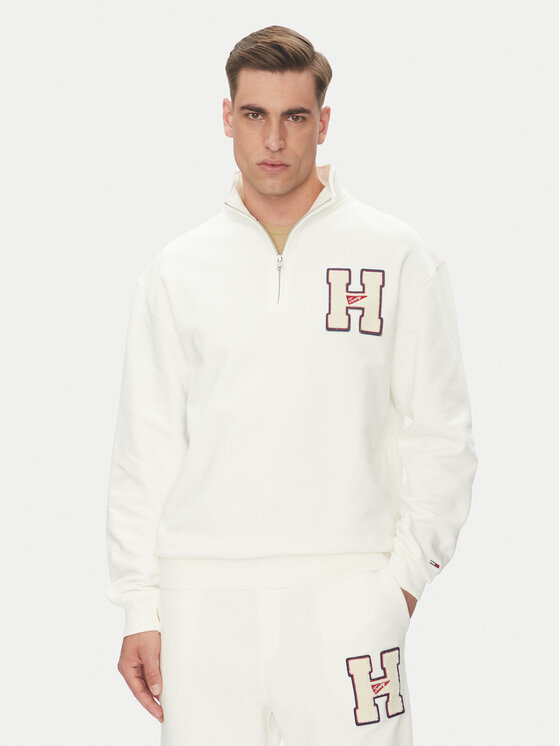 Tommy Jeans Суитшърт Towel Patch DM0DM21263 Екрю Regular Fit за Мъже цена