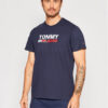 Tommy Jeans Тишърт Corp Logo DM0DM15379 Тъмносин Regular Fit цвят на ниска цена