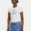 Tommy Jeans Тишърт DW0DW21421 Екрю Slim Fit за Жени цена