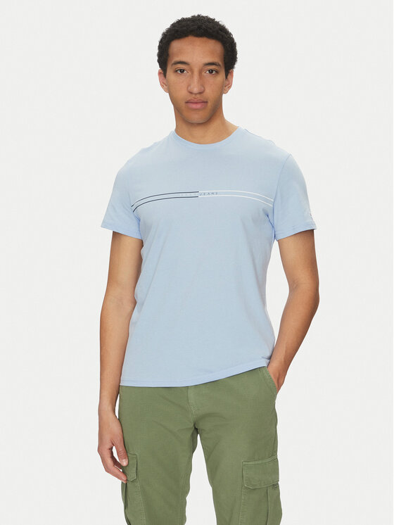 Tommy Jeans Тишърт Entry Graphic DM0DM20779 Син Slim Fit за Мъже цена