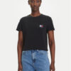 Tommy Jeans Тишърт Flag DW0DW21423 Черен Regular Fit за Жени цена