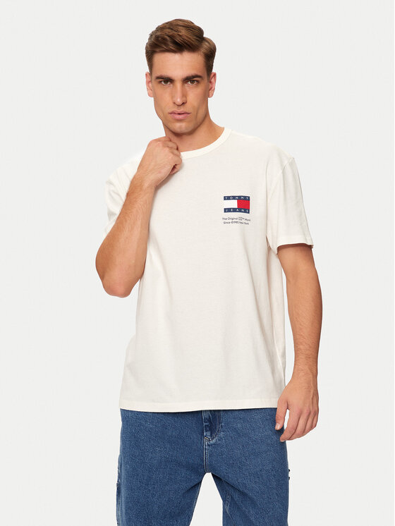 Tommy Jeans Тишърт Fun Novelty DM0DM19686 Екрю Regular Fit за Мъже цена