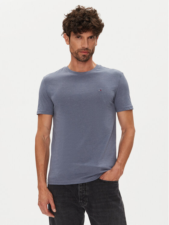 Tommy Jeans Тишърт Jaspe DM0DM20363 Син Slim Fit за Мъже цена