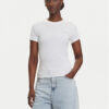 Tommy Jeans Тишърт Linear DW0DW21164 Екрю Slim Fit за Жени цена