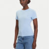 Tommy Jeans Тишърт Linear DW0DW21164 Светлосиньо Slim Fit за Жени цена