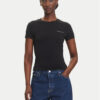 Tommy Jeans Тишърт Linear DW0DW21164 Черен Slim Fit за Жени цена