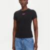 Tommy Jeans Тишърт Script Label DW0DW21402 Черен Slim Fit за Жени цена
