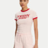 Tommy Jeans Тишърт Script Ringer DW0DW20631 Розов Slim Fit за Жени цена