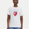 Tommy Jeans Тишърт Strawberry DW0DW20894 Бял Relaxed Fit за Жени цена