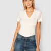 Tommy Jeans Тишърт Tjw Skinny Stretch DW0DW09197 Бял Slim Fit за Жени цена