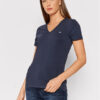 Tommy Jeans Тишърт Tjw Skinny Stretch DW0DW09197 Тъмносин Slim Fit за Жени цена