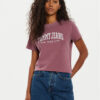 Tommy Jeans Тишърт Varsity DW0DW19826 Виолетов Regular Fit за Жени цена