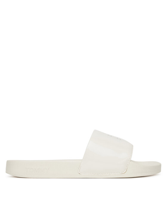 Tommy Jeans Чехли Flag Pool Slide Patent EN0EN02901 Бял за Жени цена