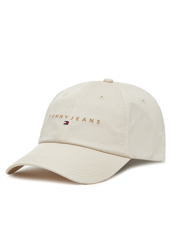 Tommy Jeans Шапка с козирка Linear Logo Cap AM0AM12958 Бежов за Мъже цена