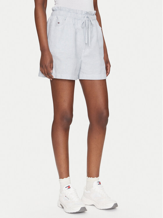 Tommy Jeans Шорти от плат DW0DW20360 Син Regular Fit за Жени цена